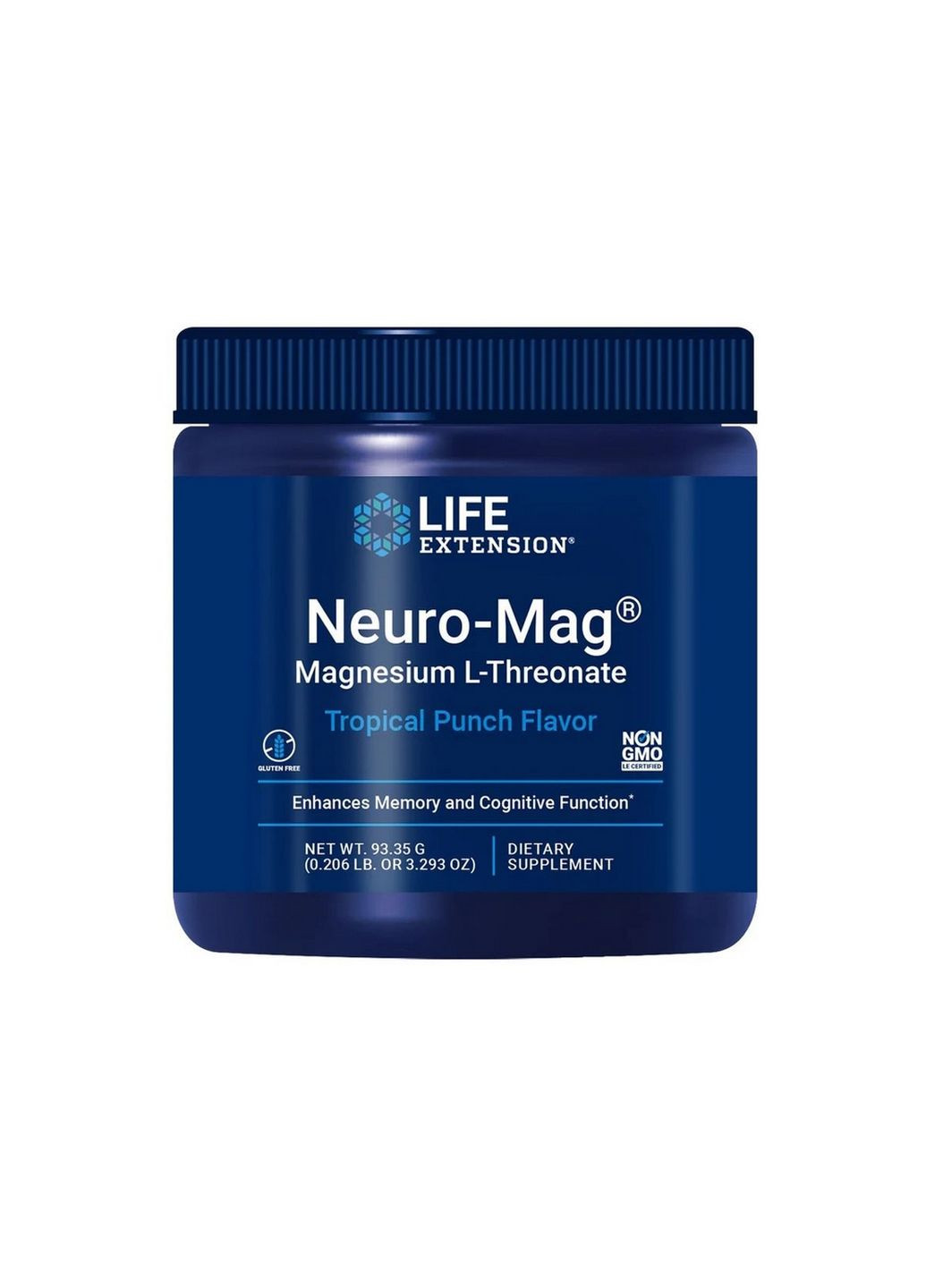 Витамины и минералы Neuro-Mag, 93.35 грамм Тропический пунш Life Extension (293338930)