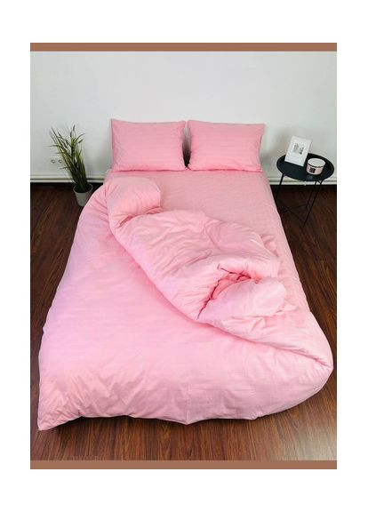 Півтораспальний комплект Постільної Білизни Страйп Сатин Dark Powder 150х220 SP1.5-12 Vital-Textile (367087568)