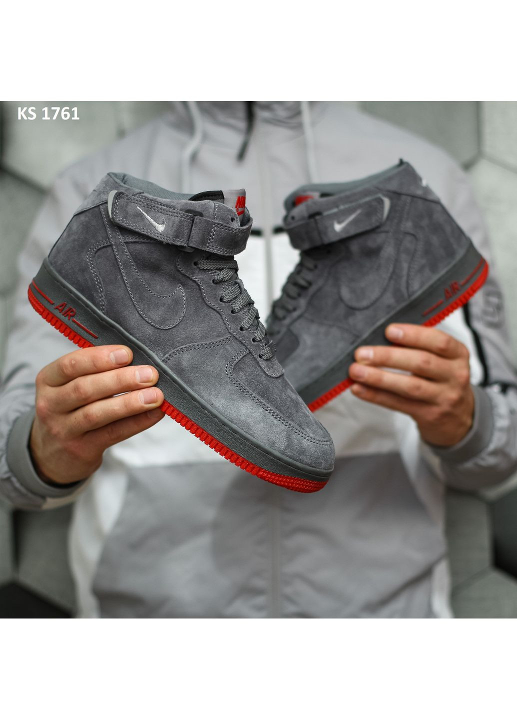 Цветные демисезонные кроссовки мужские nike air force 1 07 high найк аир форс 1 премиум No Brand