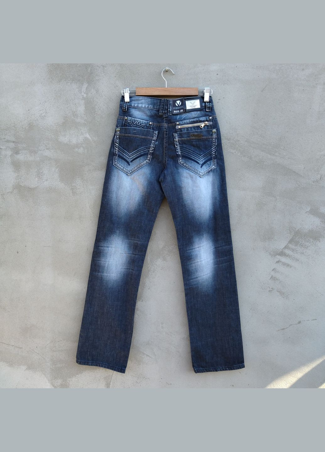 Синие демисезонные прямые джинсы мужские прямые синие No Brand