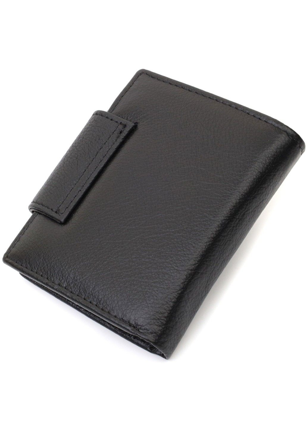 Вертикальний гаманець для жінок із натуральної шкіри 22703 Чорний st leather (297992999)