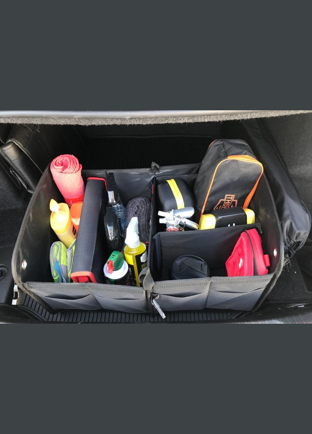 Сумка органайзер в багажник автомобіля, органайзер для авто в багажник, вечлика 60 см, чорна No Brand (329194605)