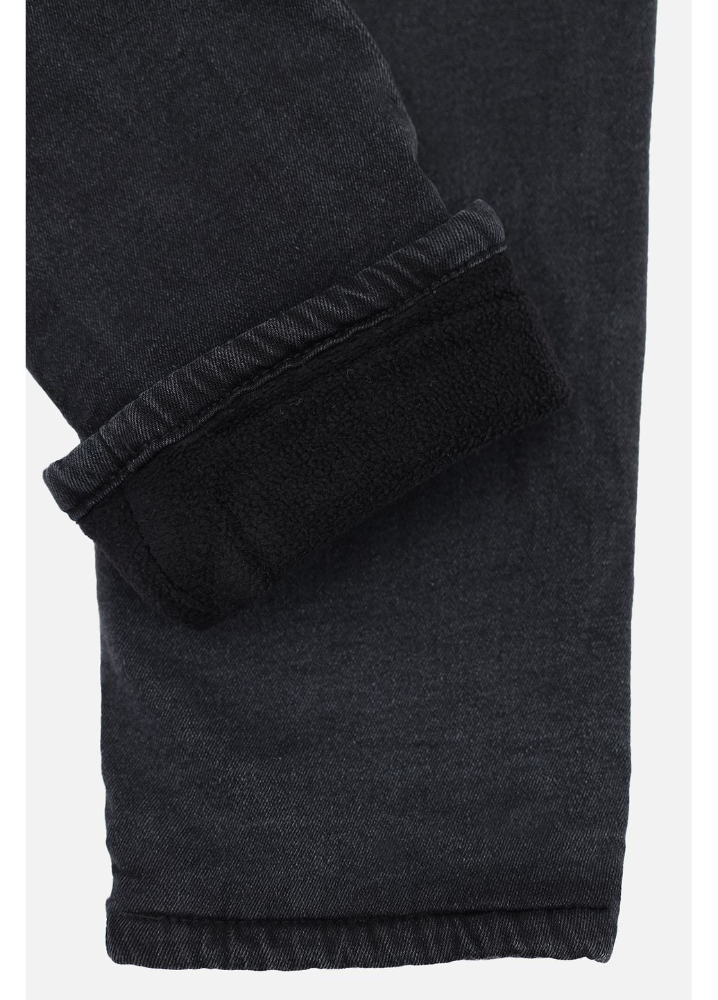 Черные зимние джинсы carrot для мальчика цвет черный цб-00286571 Gocer