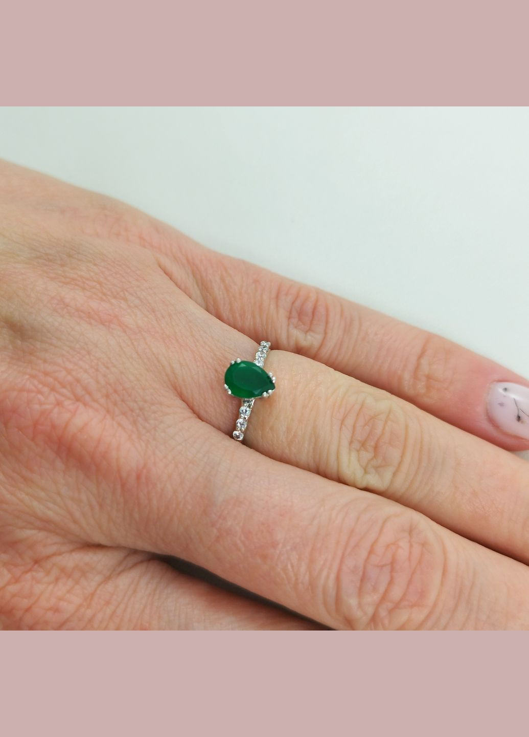 Кольцо серебряное с агатом 1080-аг Shatlen Каблучка (346488860)