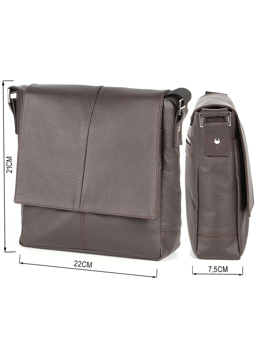 Сумка 00852 кожаная Коричневая Shvigel (331910221)