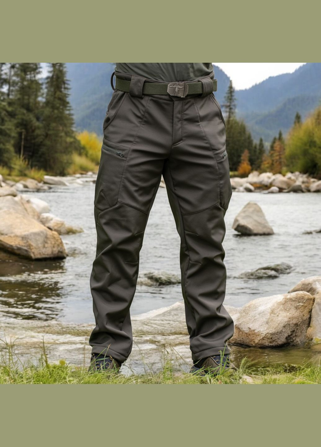 Штаны зимние Soft Shell цвет олива Klost (315880571)