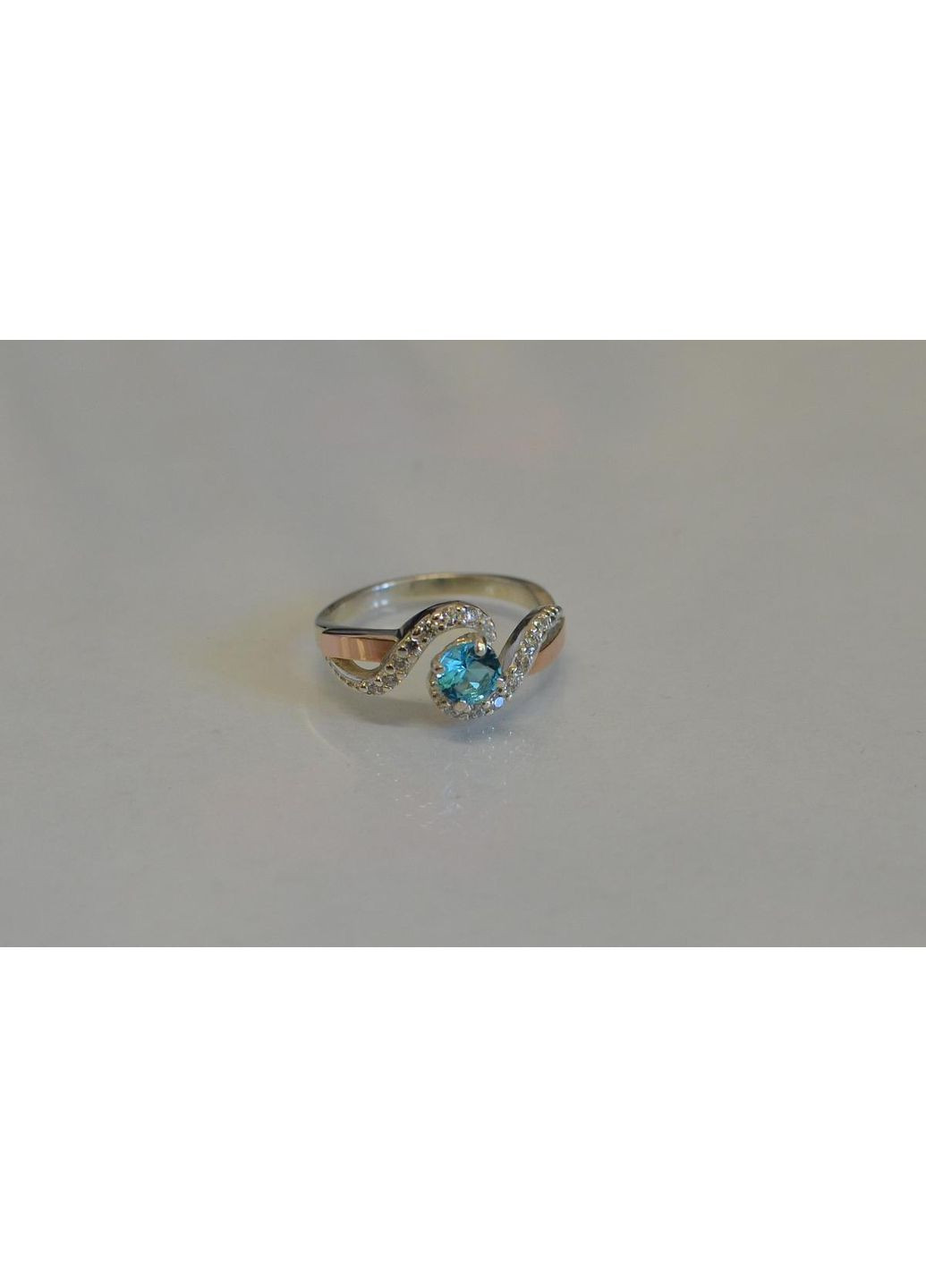 Срібна каблучка з золотими напайками Silver Style (367268279)