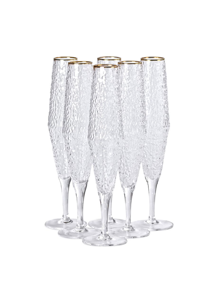 Бокалы для шампанского 250 мл, высокая ножка, набор из 6 штук HP-16-4 Yiwu (306849421)