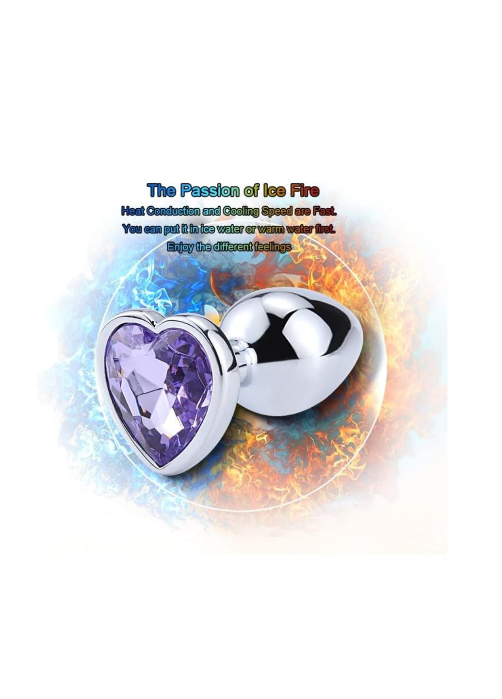 Металева анальна пробка с кристалом червоного кольору "Серце" Soft Touch (301163192)