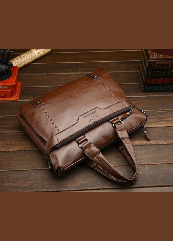 Мужская сумка для документов мужской деловой портфель женский светло-коричневый Eton (322284092)