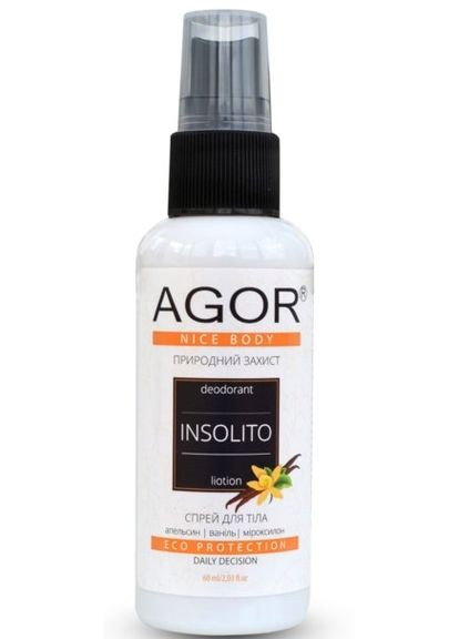 Мінерально-трав'яний дезодорант Nice Body Insolito - Nice Body Insolito 60ml (367619-52481) Agor (368666793)