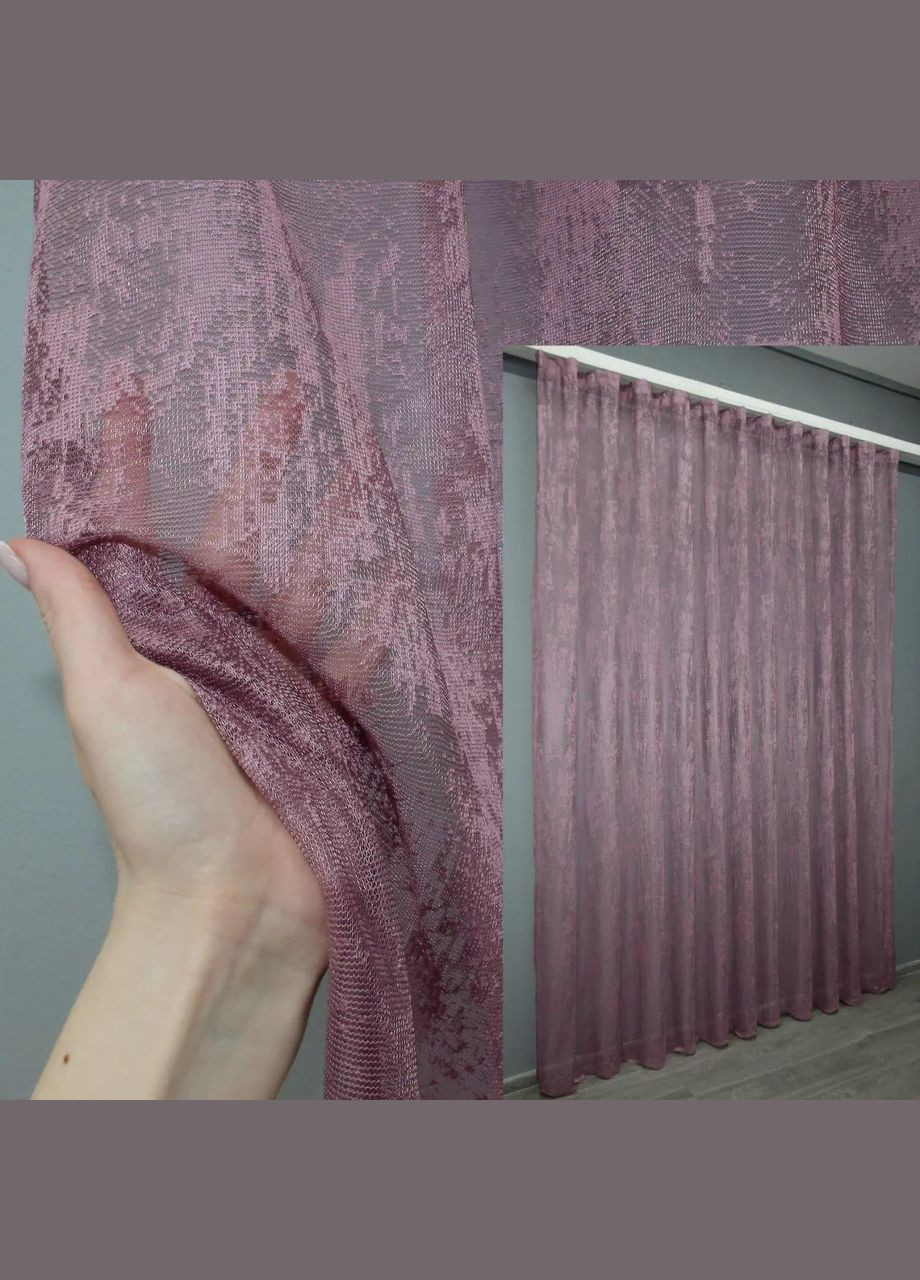 Тюль мраморная жаккардовая в зал Гардина Шоколад 300x270 см (tul-1400т-5) No Brand (306633555)