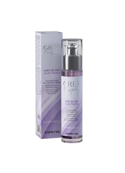 Сироватка-блиск для всіх типів волосся Grey By Day Silky Touch 50 мл Inebrya (324624519)