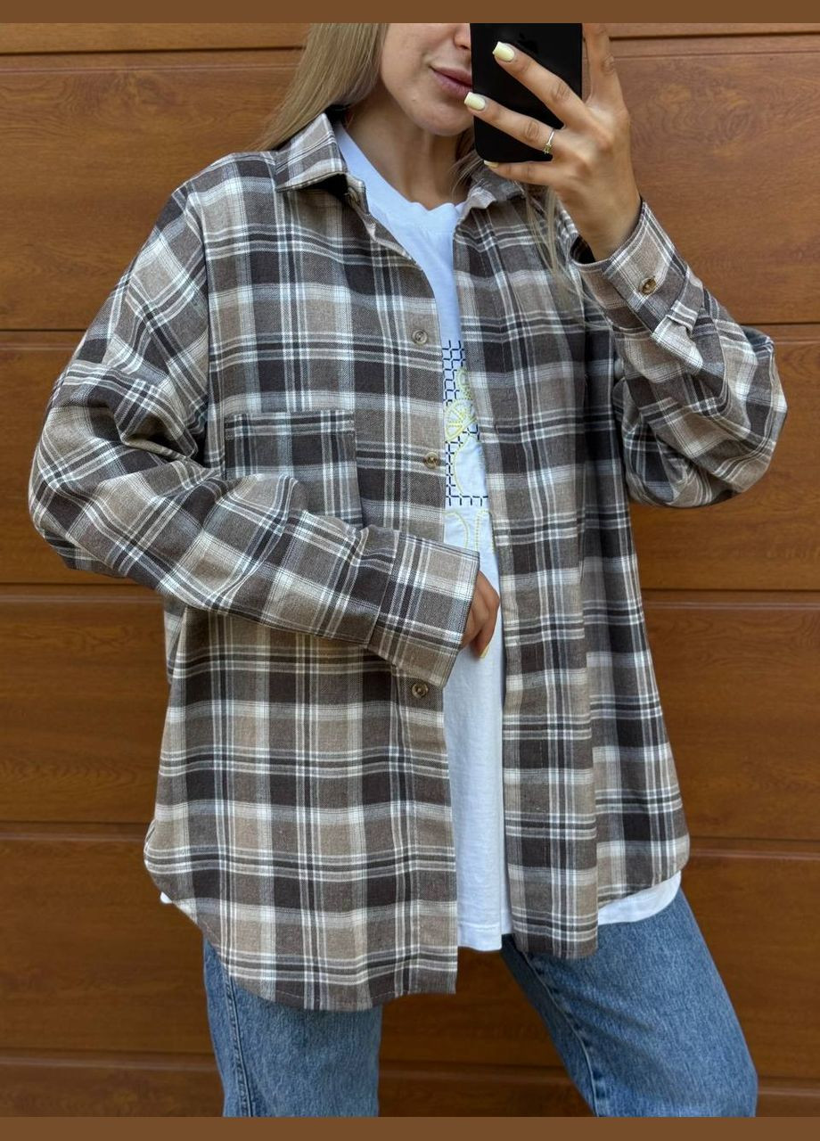 Сорочка у клітинку бавовна Туреччина No Brand (346814679)