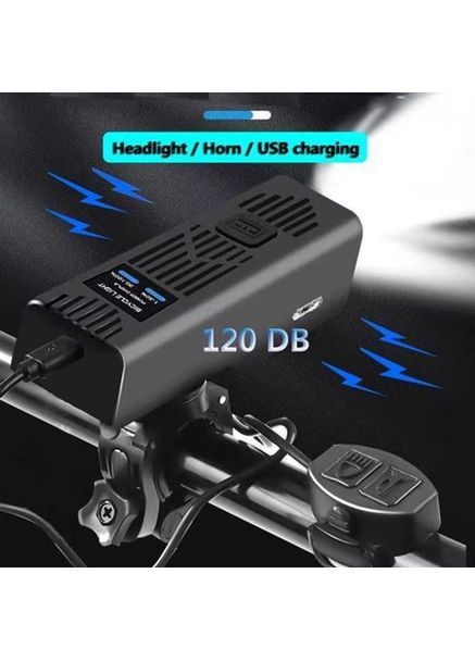 Велофонарь с сигналом аккумуляторный USB с кнопкой управления для велосипедистов светодиодный T6 Power (372459771)