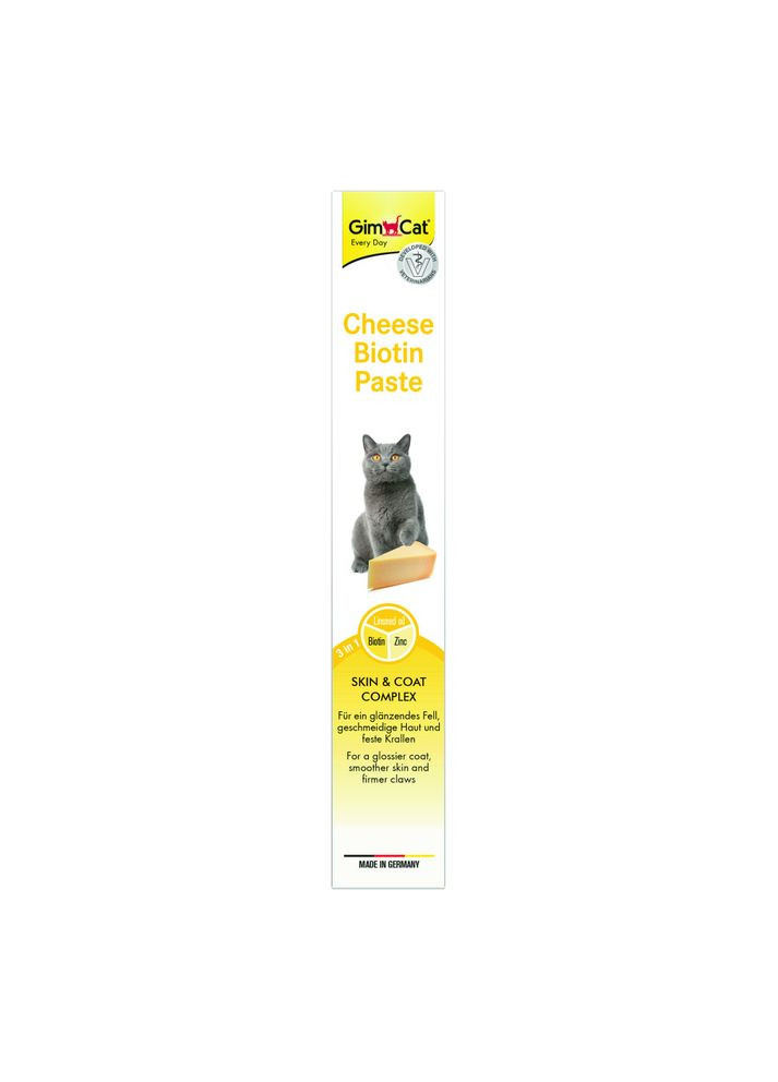 Паста Cheese Biotin Paste для котів усіх порід cирна з біотином 100г GimCat (355254422)