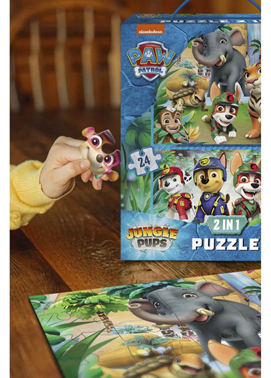 Пазлы 2 в 1 Paw Patrol. Приключения в Джунглях, 60 элементов цвет разноцветный CB-00284363 Dodo (358068134)