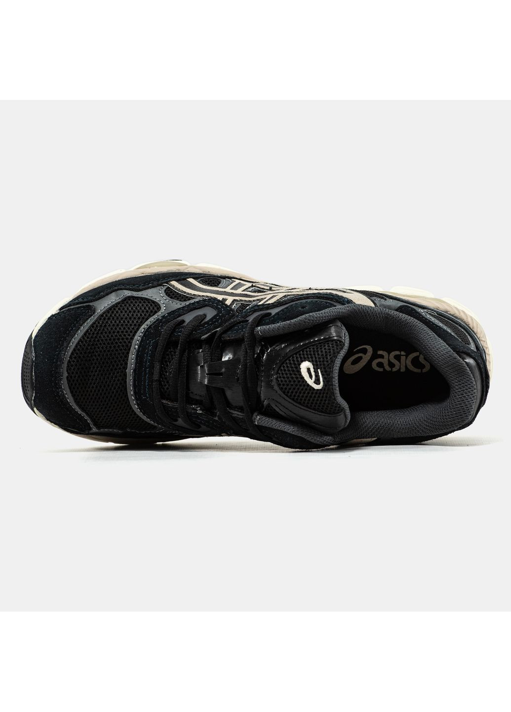Кроссовки женские и мужские Asics Gel-NYC Black Beige | Асикс Гель-НЮК черные No Brand чёрные демисезоны (366196460)