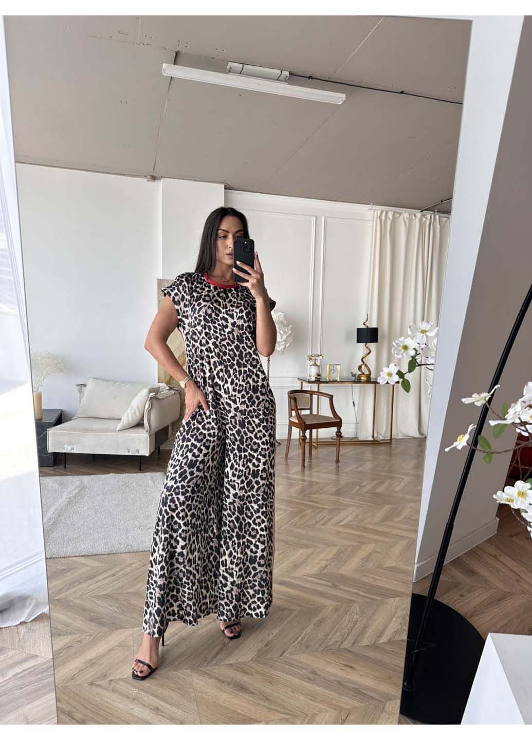 Комбинезон Peony комбинированный шелк