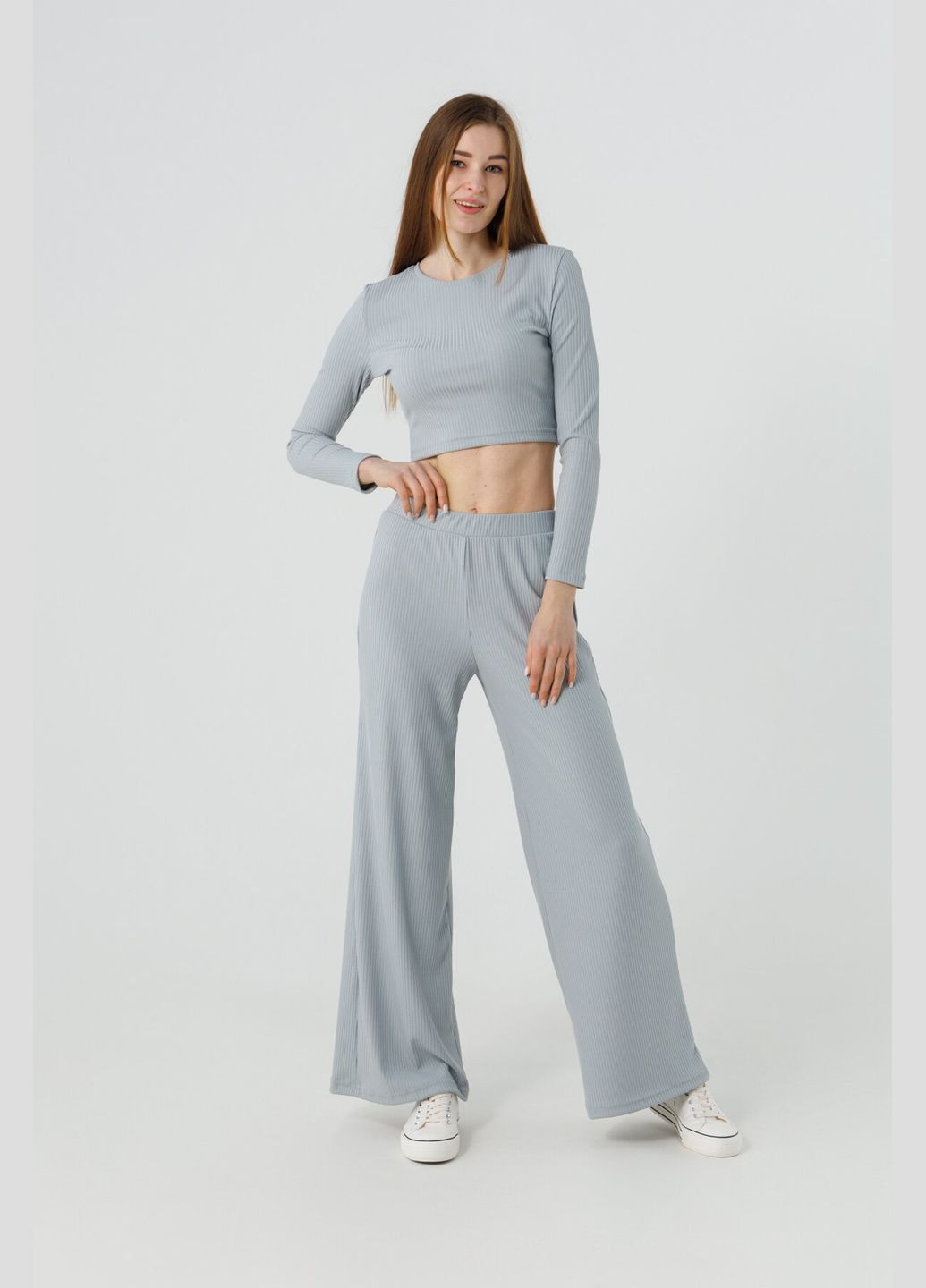 Костюм однотонный женский WTC02301 Светло-серый shop (2000990529855) LAWA (315989061)