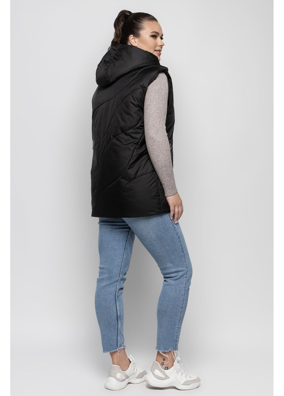 Демисезонный черный жилет с капюшоном Liardi (367736940)