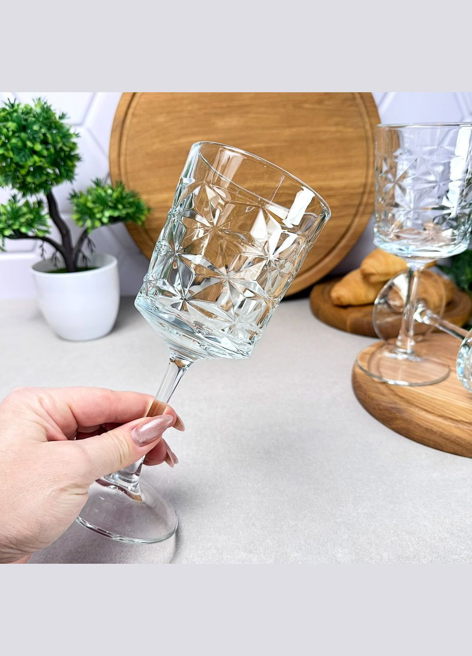 Набор бокалов для вина Эстрелла 340 мл, 4 шт, стекло, прозрачные Pasabahce (316090076)