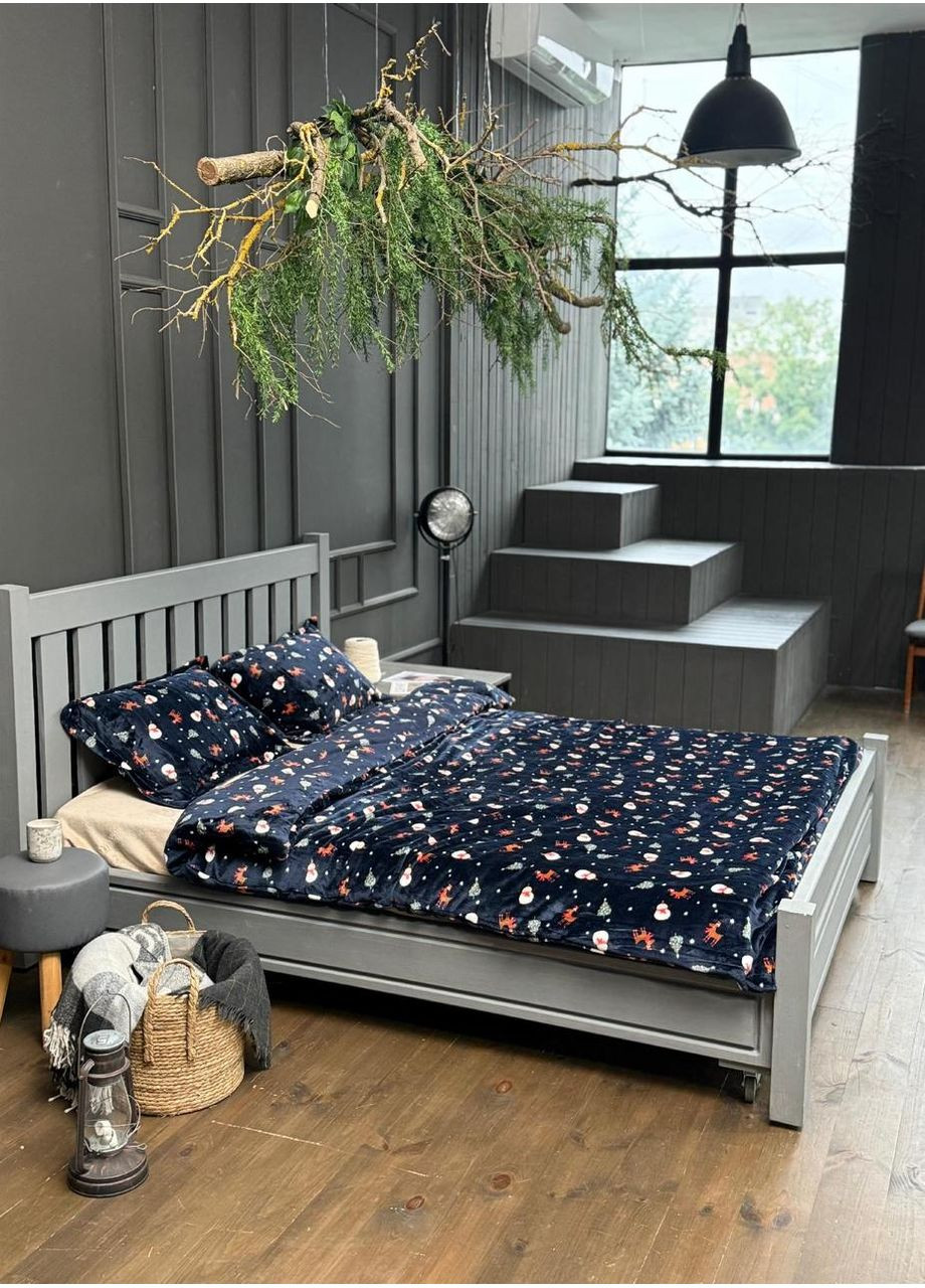 Постільна білизна Полярна ніч, плюш Евро розмір, наволочки 50/70 No Brand (364219722)