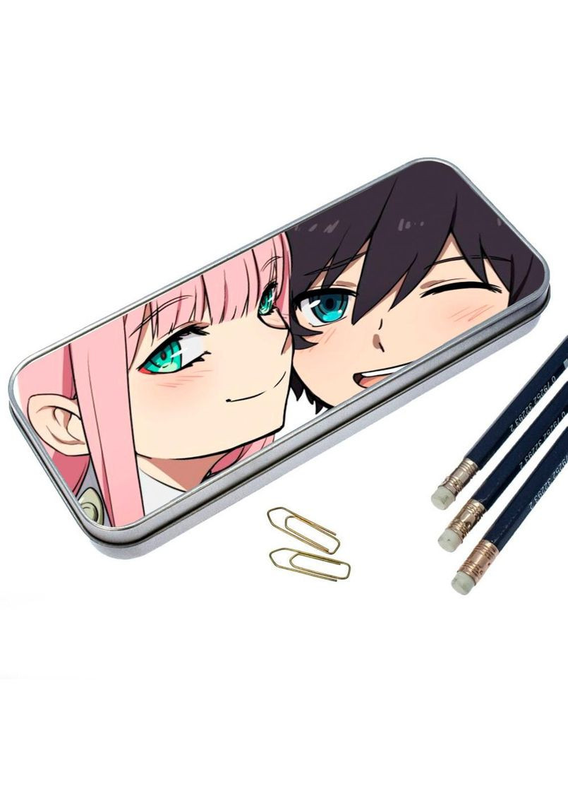 Пенал шкільний для хлопчика та дівчинки металевий Любий у Франксі #011 7*18 см Silver No Brand (309160715)