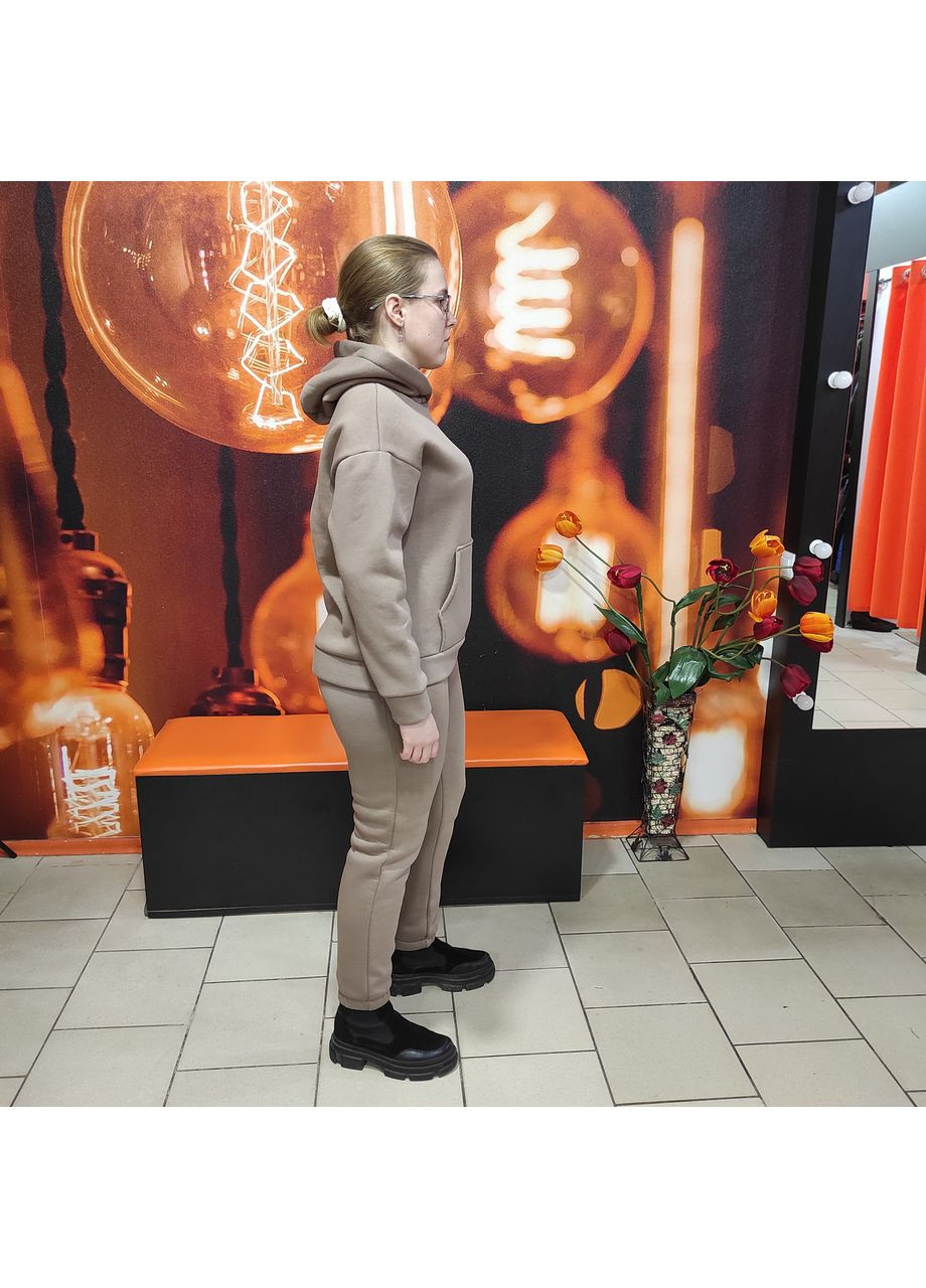 Костюм жіночий спортивний фліс толстовка капюшон 42 AKSAN (363054027)