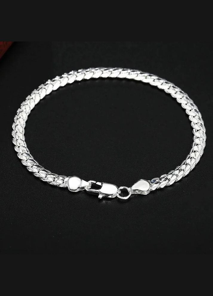 Браслет для чоловіка або жінки 20 см сріблястий Кобра 5 мм Fashion Jewelry (285110730)