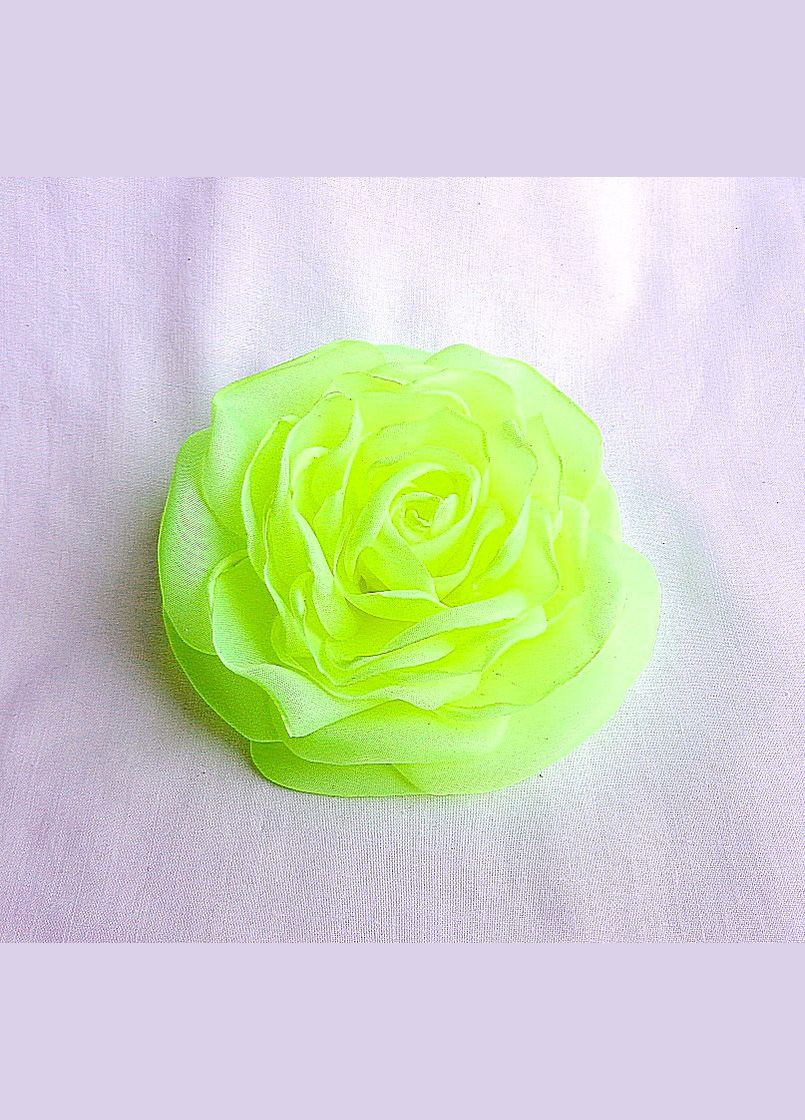 Брошь из ткани ручной работы "Лимонная роза" No Brand (349842780)