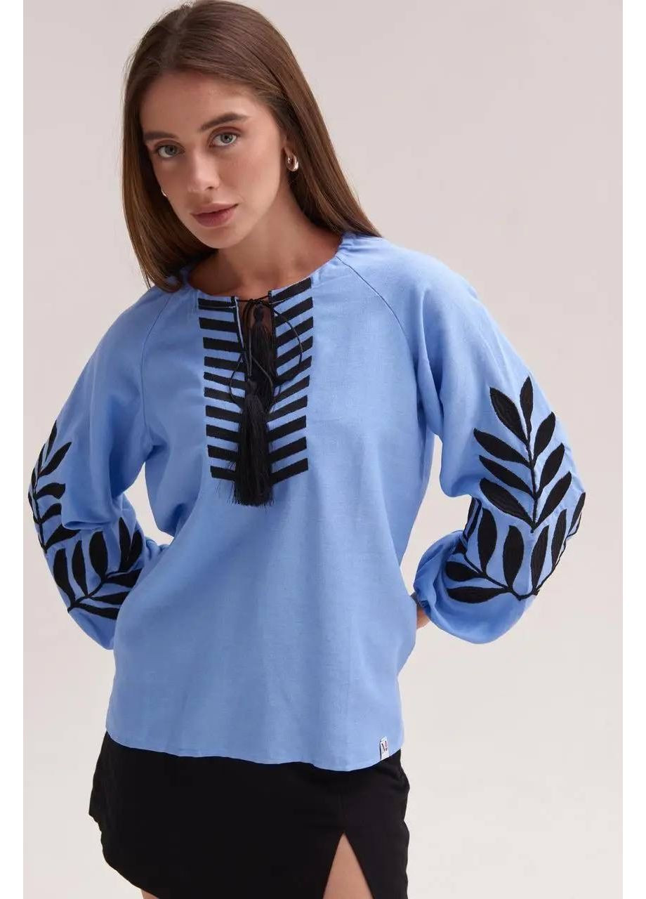 Голубой рубашка MEREZHKA