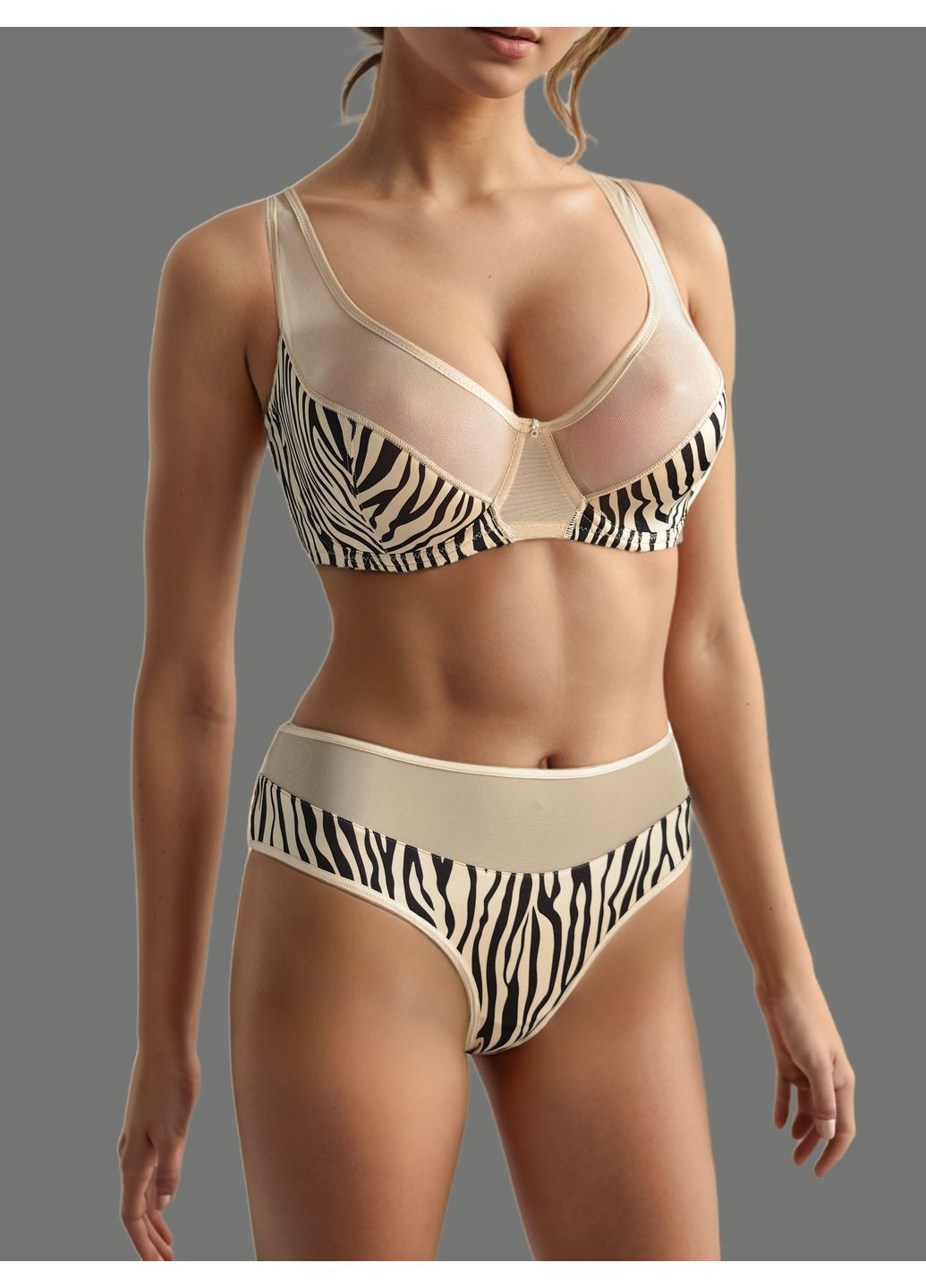 Светло-жёлтый бюстгальтер a 6562 d Acousma с косточками нейлон, эластан