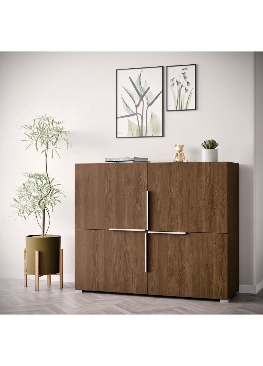 Комод із полицями Вінус ламінована ДСП для зберігання речей в інтер'єрі містка шафа ProDobro (370602562)