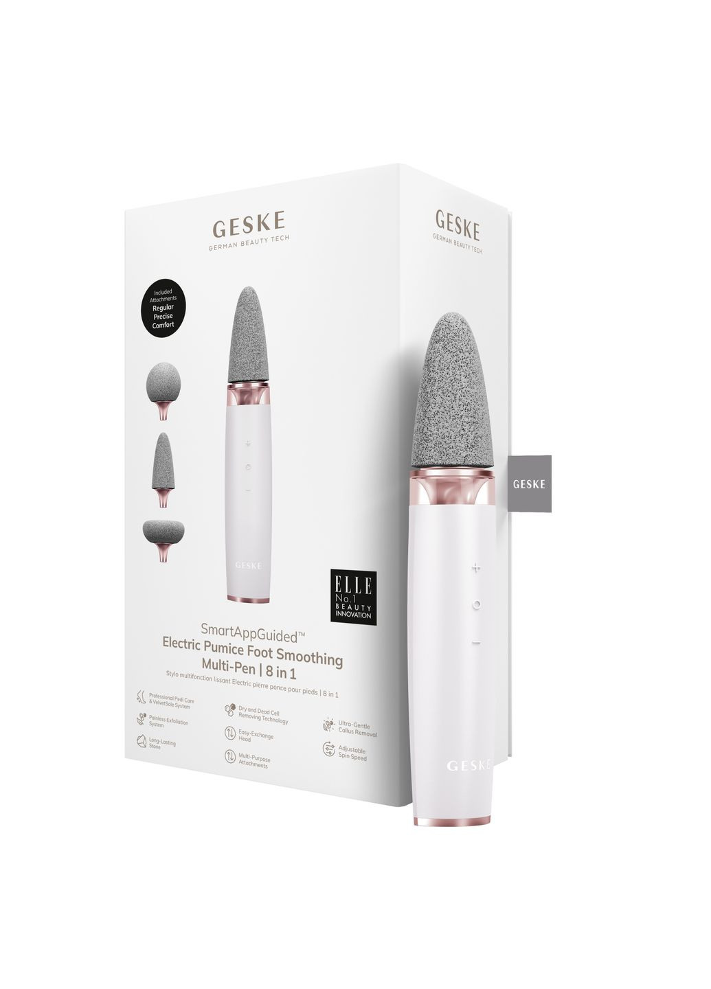 Шлифовальная пилка для стоп с дополнительными насадками Electric Pumice Foot Smoothing Multi-Pen 8в1 starlight GESKE (341526254)