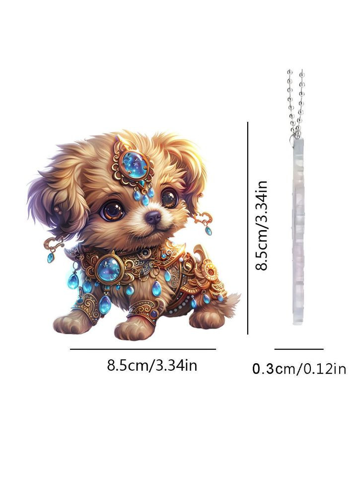 Брелок - підвіска на ключі у вигляді символу року за Китайським гороскопом з акрилу рік СОБАКИ (ПСА) No Brand (314813441)