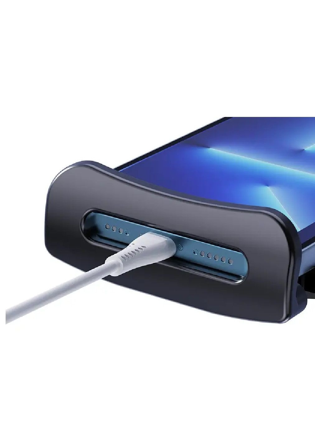 Тримач для телефона на підголівник сидінь автомобіля з регулюванням кута нахилу поворотом на 360° (478969-Prob) Чорний Unbranded (315152792)