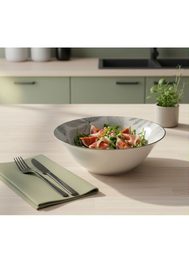 Глубокая тарелка Тень леса 20 см фарфор Серая (050-48-05) S&T (373399621)