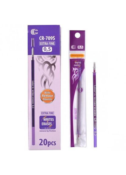 Стержень гелевой "пиши-стирай" 0.5 мм, фиолетовый No Brand (342416935)