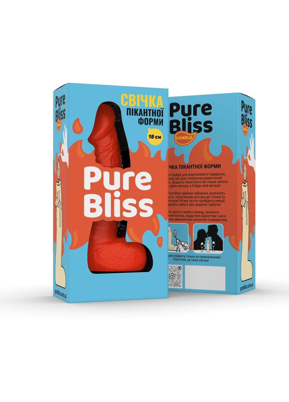 Свічка у формі члена Pure Bliss BIG Orange 18 см No Brand (328202528)