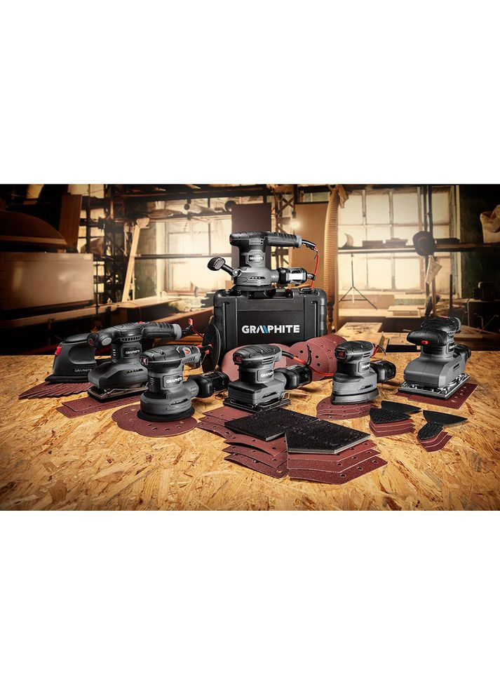 Housegoods Шлифмашина эксцентриковая 300Вт 7000-13000об·мин (59G348) Graphite (326800700)