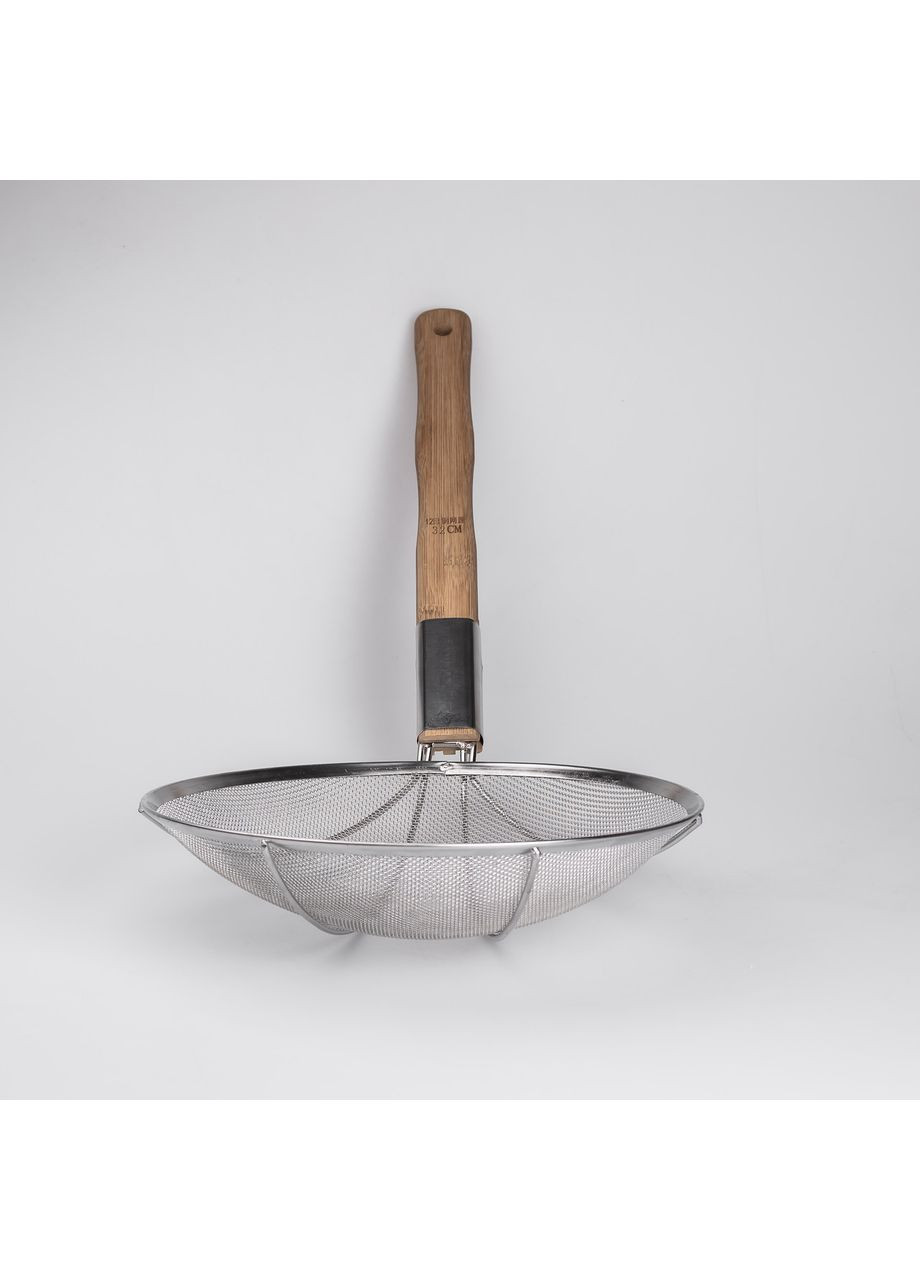 Шумівка "павук" з дерев'яною ручкою Ø 32 см для фритюру та Вок Zhongjing (360455280)