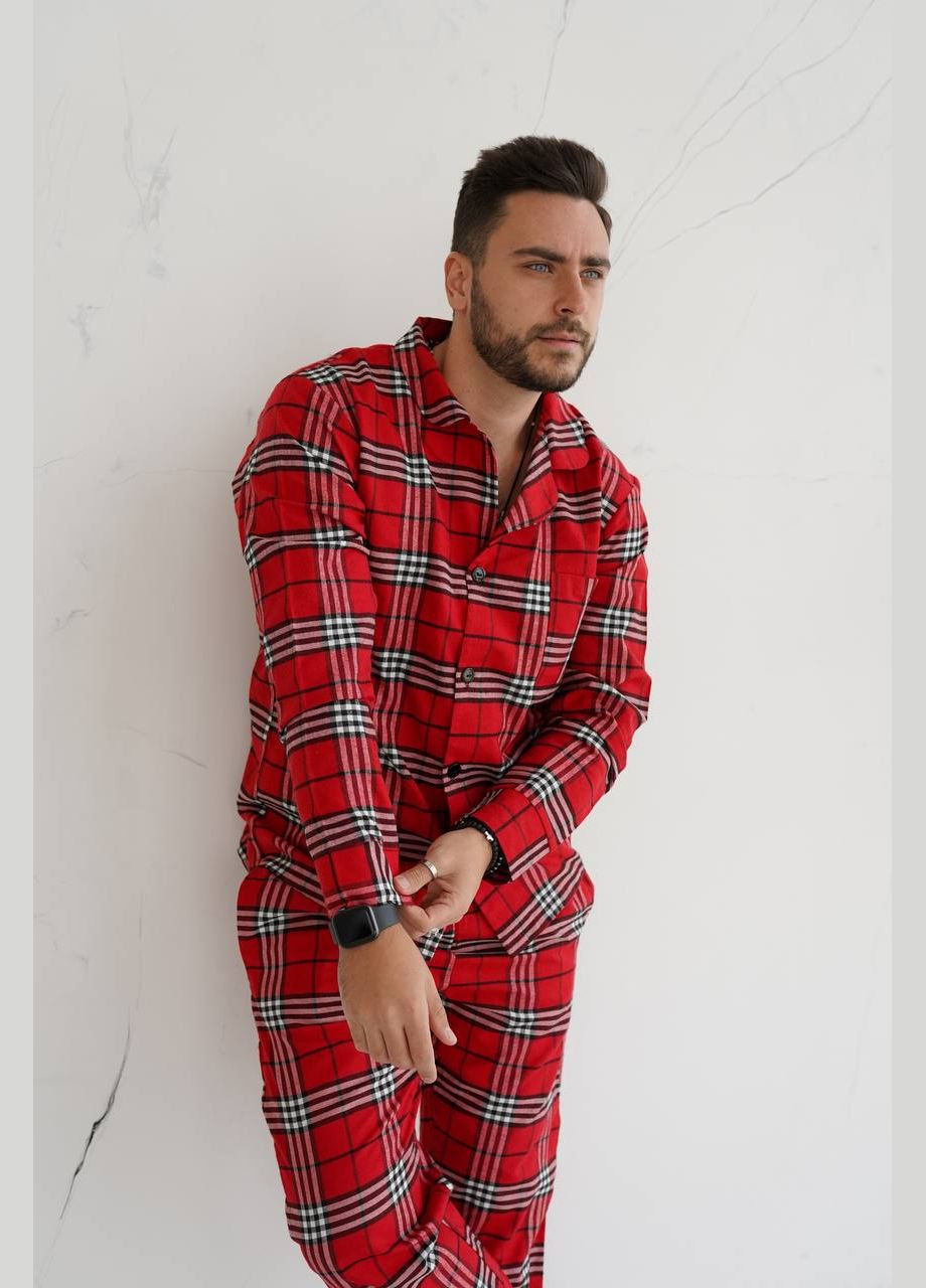 Фланелева піжама сорочка та штани No Brand (316067919)