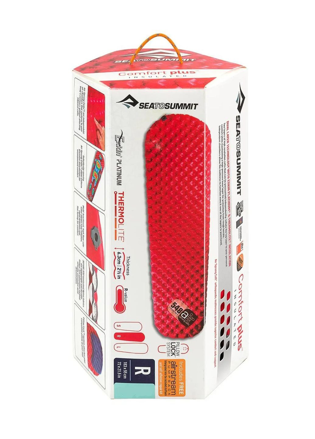 Надувной коврик Comfort Plus Insulated Mat 2020, 183х55х6.3см, Red от Sea To Summit (334670473)