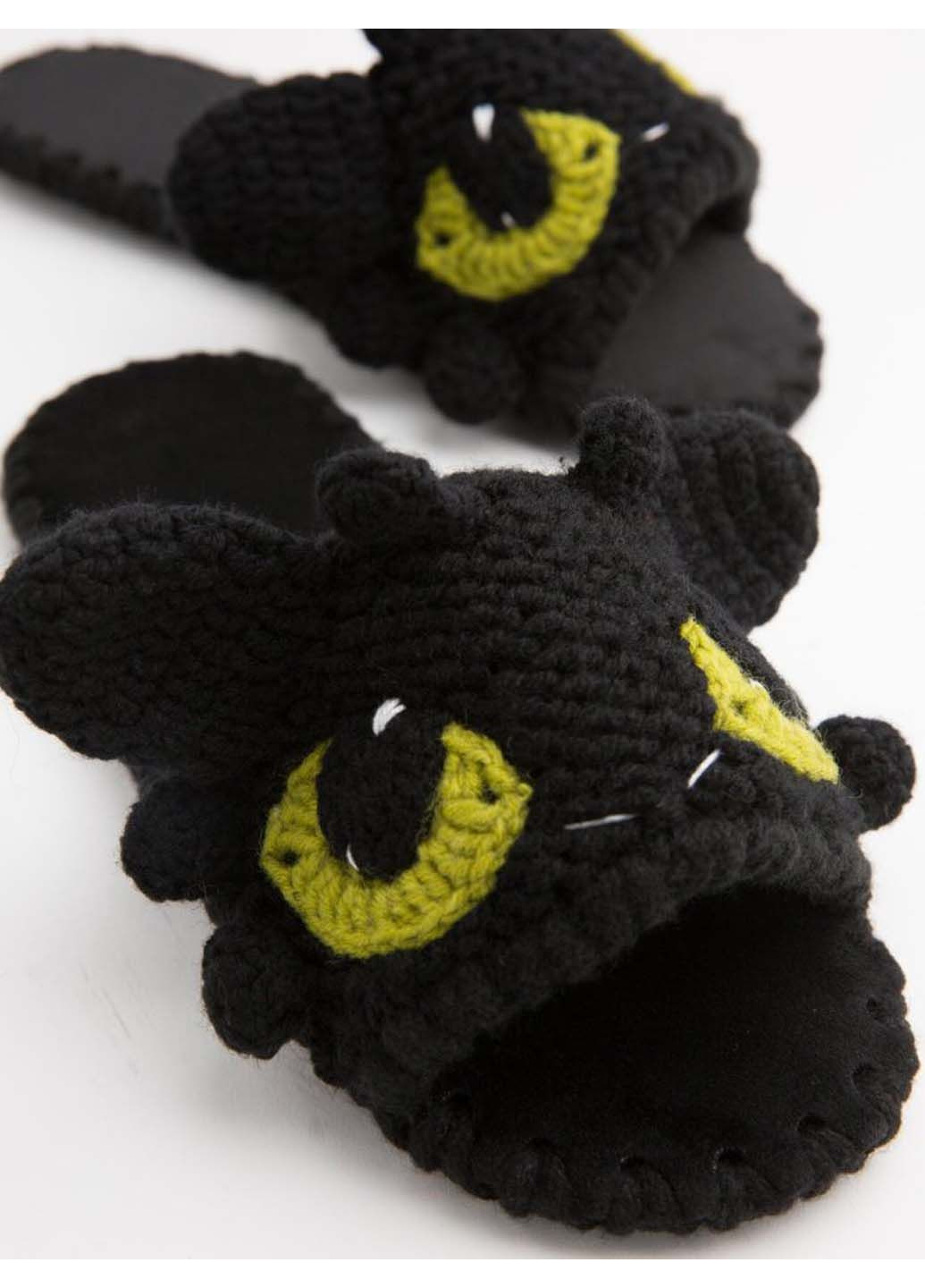 Черные домашние тапочки Family Story
