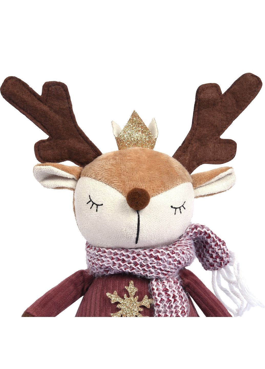 Новорічна м'яка іграшка Олень з короною LED 45 см Різнокольоровий (974930) YES! Fun (370674008)