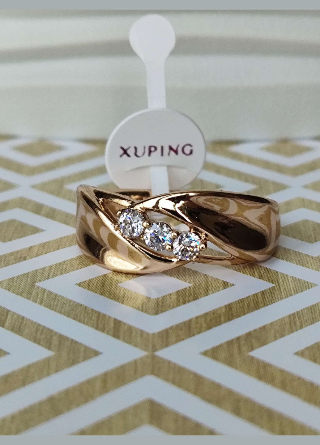 Каблучка позолочена ксюпінг xuping позолота медичне золото Xuping Jewelry (337114050)