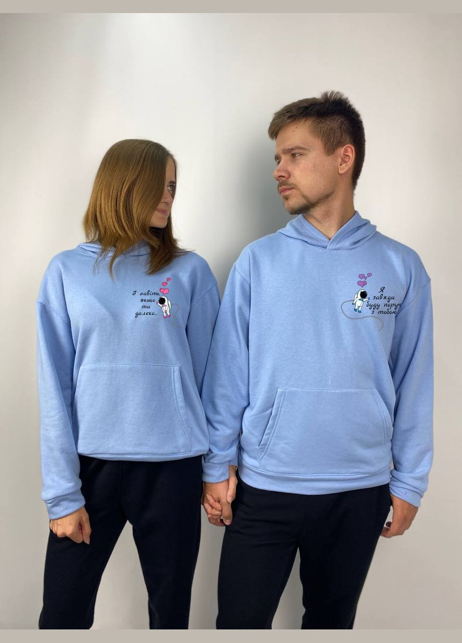 Парные худые с капюшоном без флиса, принт "Космонавты" (1268) Hand Made (358896469)