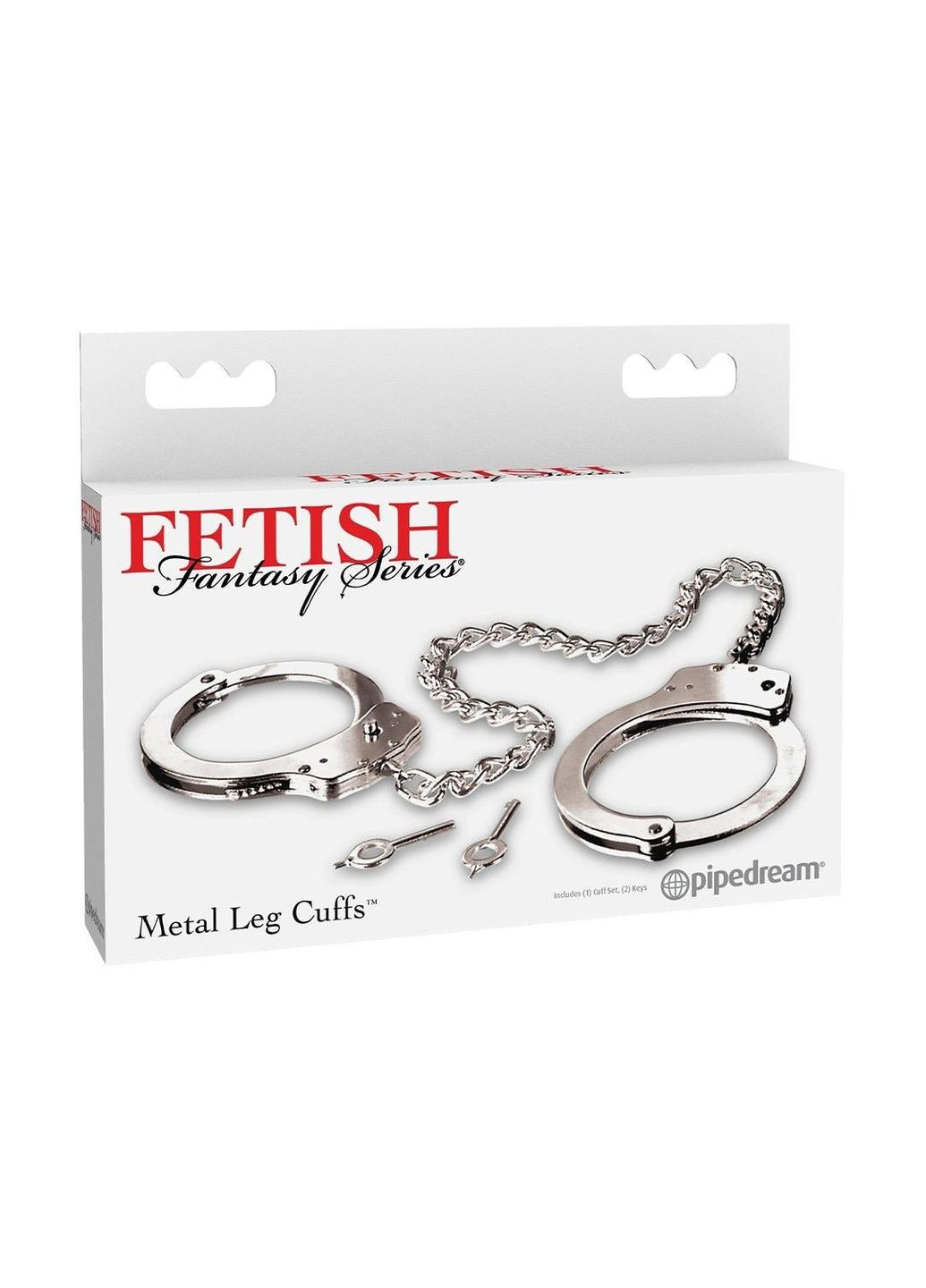 Оковы на ноги металлические Fetish Fantasy Series серебристые Pipedream (327873481)