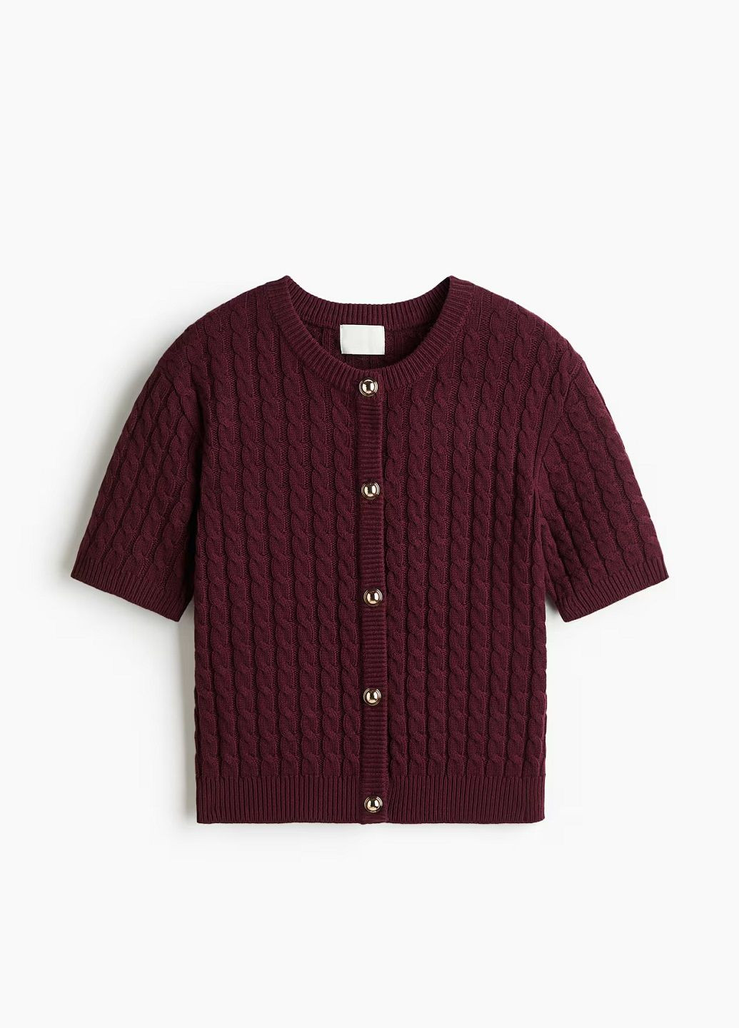 Темно-красный демисезонный кардиган H&M